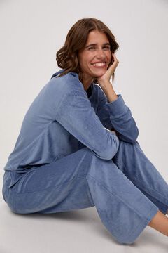 Fifty Outlet Pantalón Comfort Velour azulado