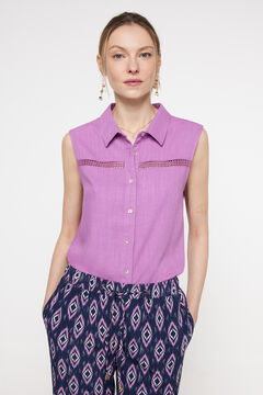 Fifty Outlet Lino blouse Púrpura