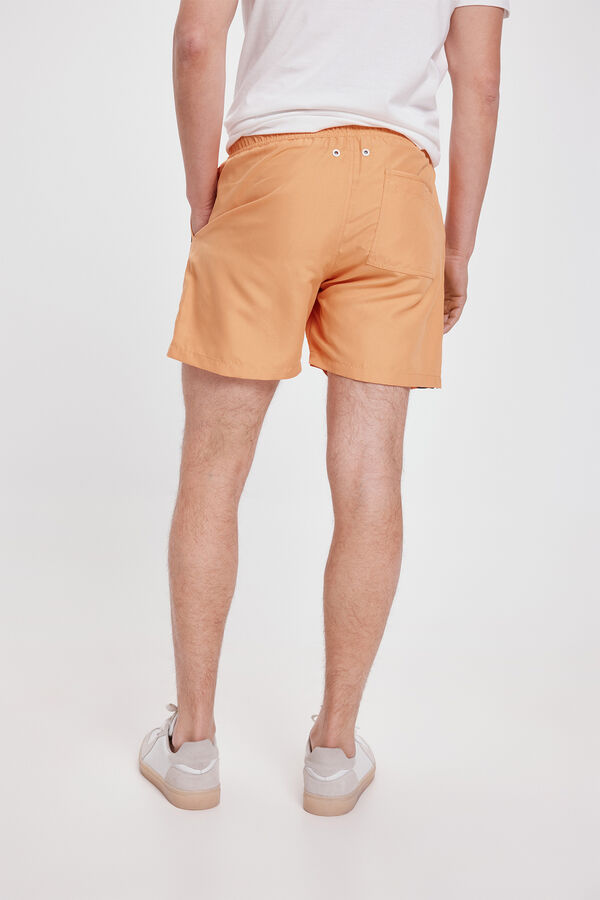 Milano Maiô liso com fita Milano lateral Laranja