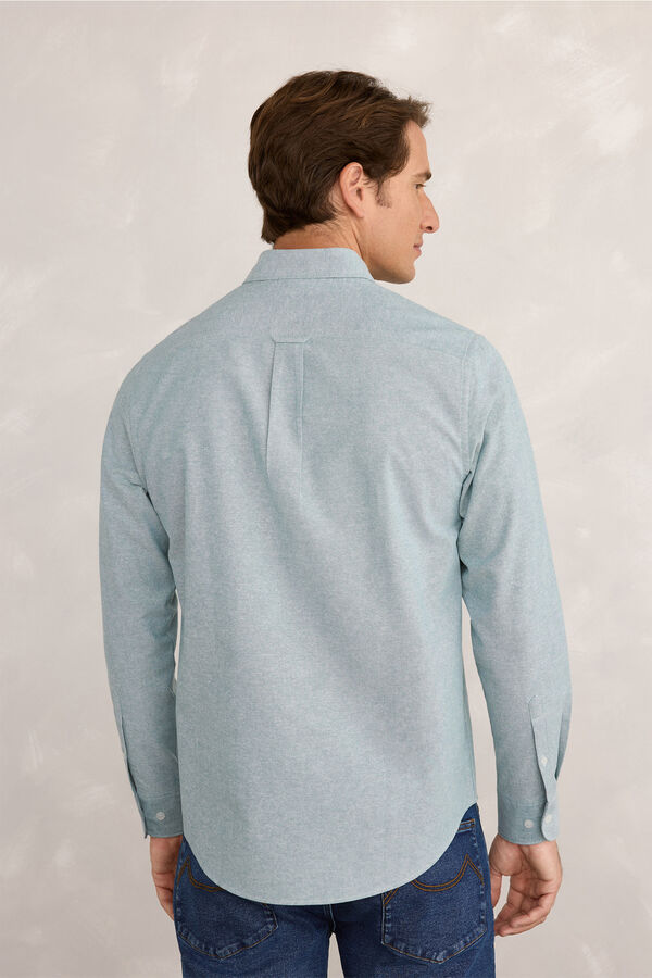 Milano Camisa Sport Oxford Azul turquesa