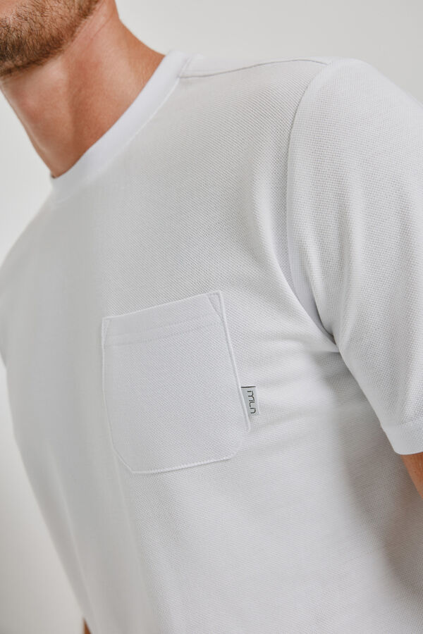 Milano Camiseta con bolsillo Blanco