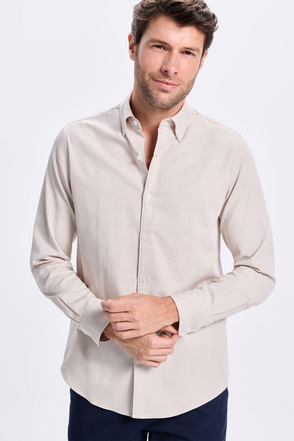 Milano Camisa Twill Lisa Bege