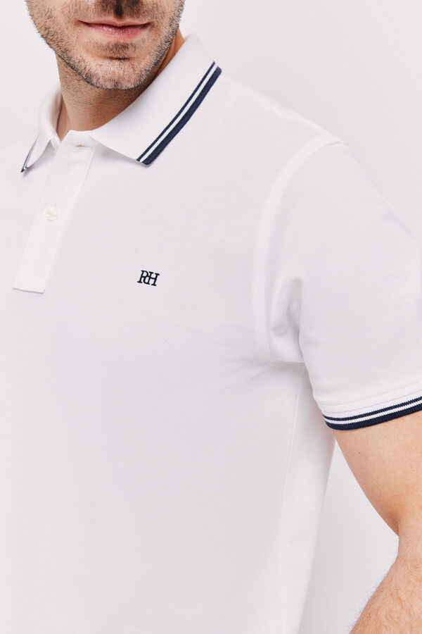 Pedro del Hierro Polo manga curta Branco