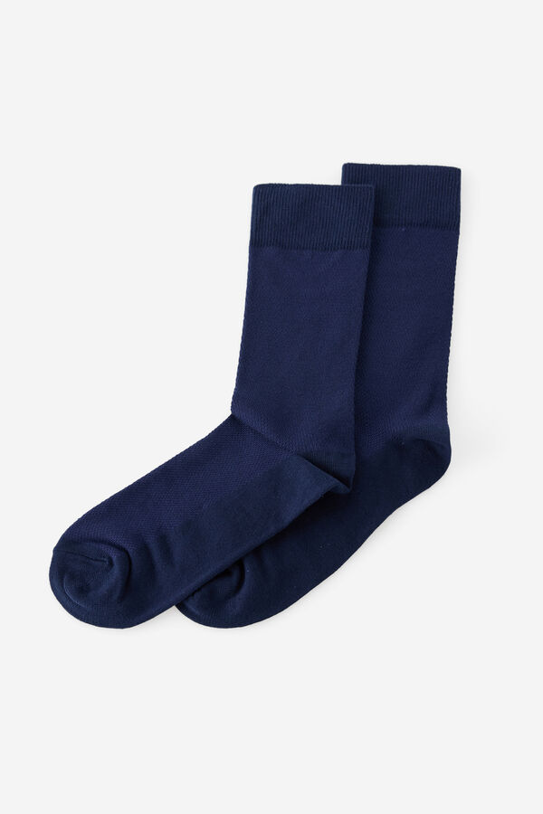 Milano Meias b&aacute;sicos estruturadas Marinho