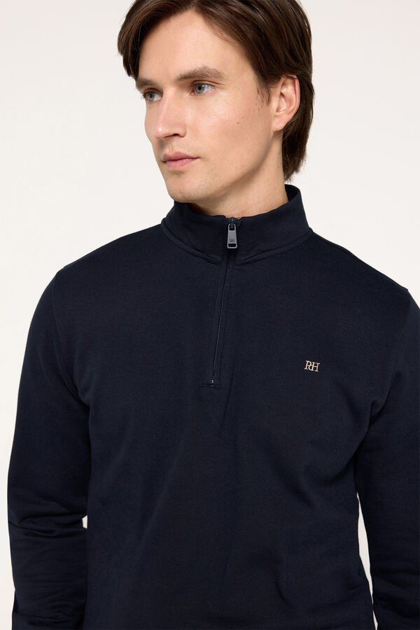Pedro del Hierro Sudadera media cremallera PDH Navy