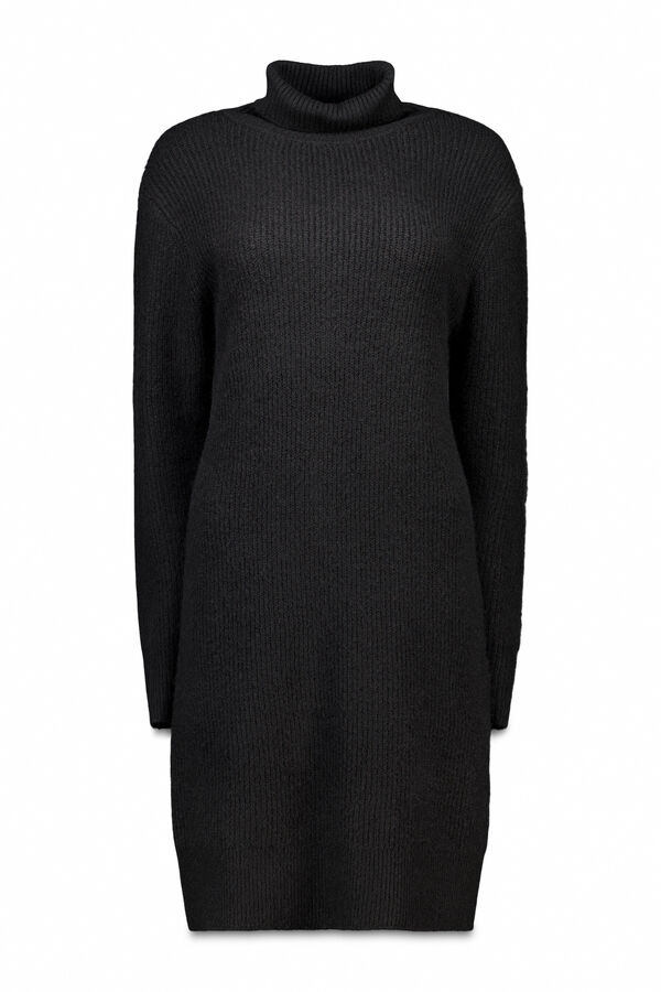 Milano Vestido gola cisne Preto