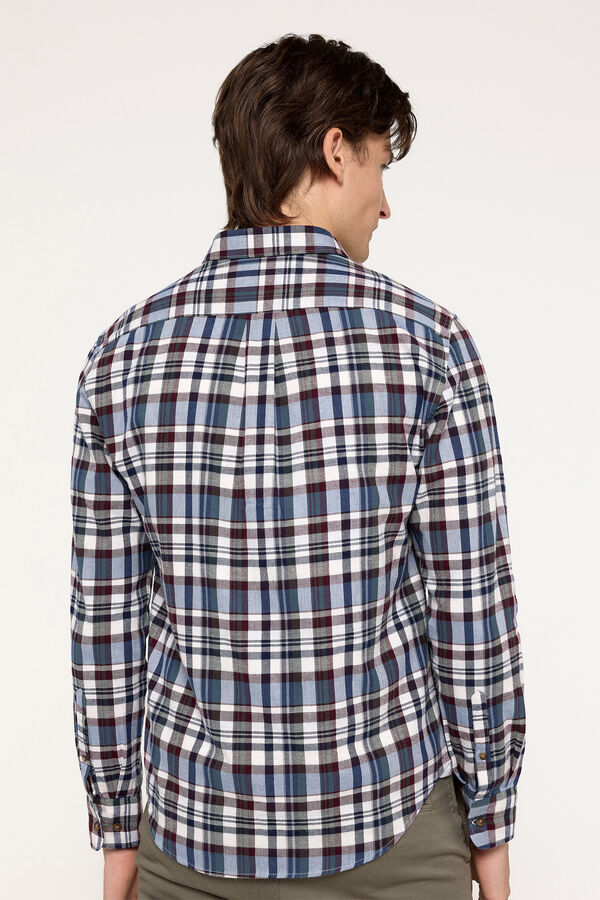 Milano Camisa Twill Xadrez Estampado verde