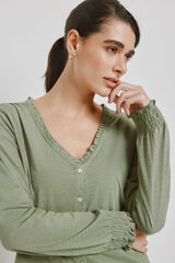 Milano T-shirt manga comprida C&aacute;qui