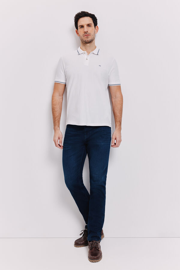Milano Polo manga curta Branco