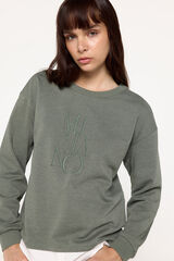 Fifty Outlet Sweatshirt baixo com saia Verde