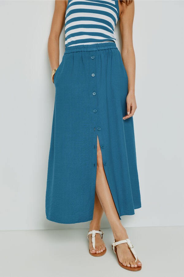 Milano Saia comprida abotoada Azul