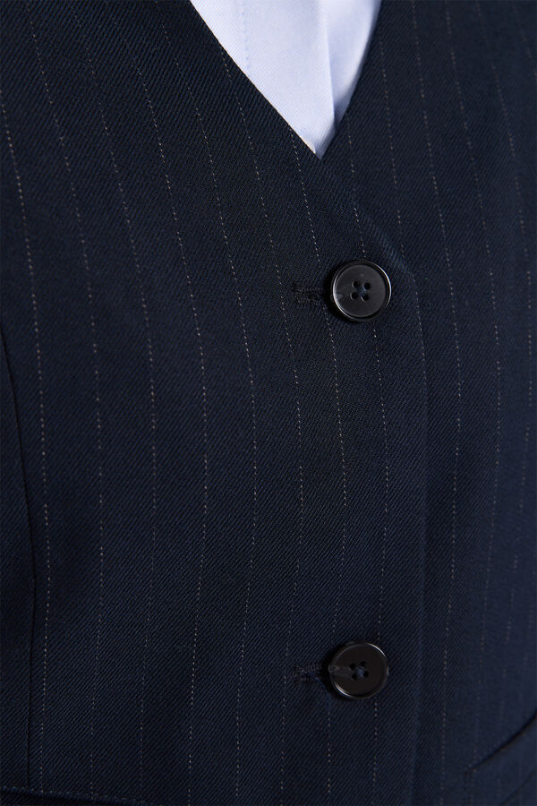 Milano Chaleco tipo sastre de raya diplomática azul marino Navy