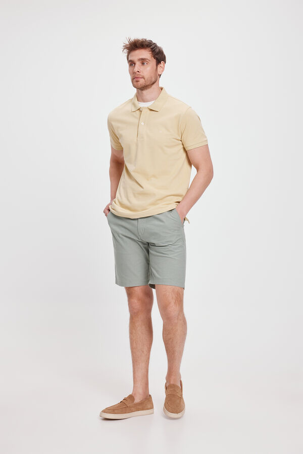 Milano Polo B&aacute;sico Piqu&eacute;&nbsp; Kaki Claro
