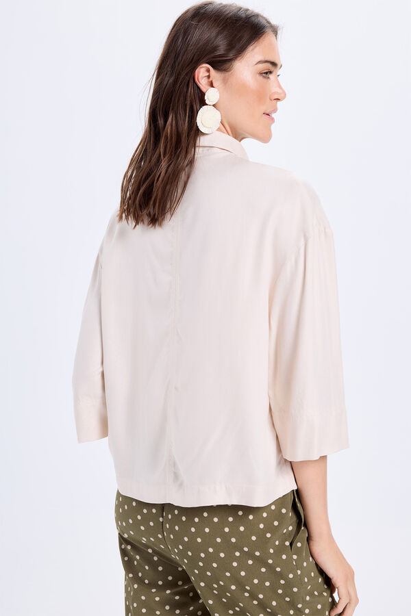 Milano Blusa cuello polo Beige