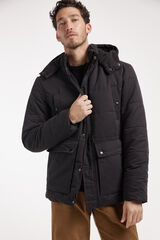 Fifty Outlet Parka capucha cinza claro