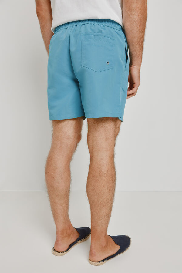 Pedro del Hierro Fato de banho liso Azul