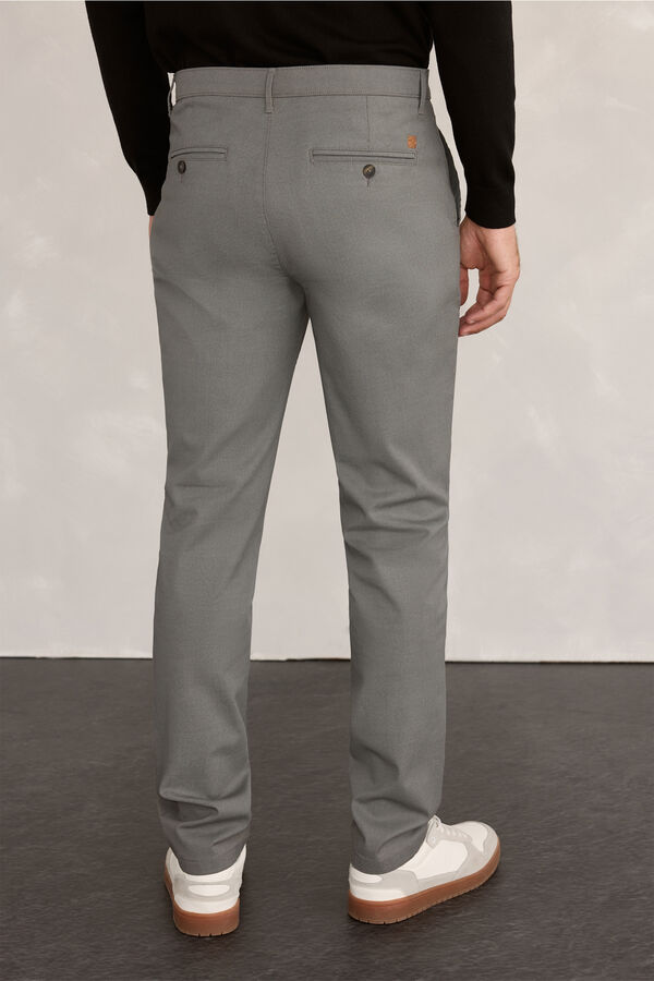Milano Calças Chino Confortável Cinza claro