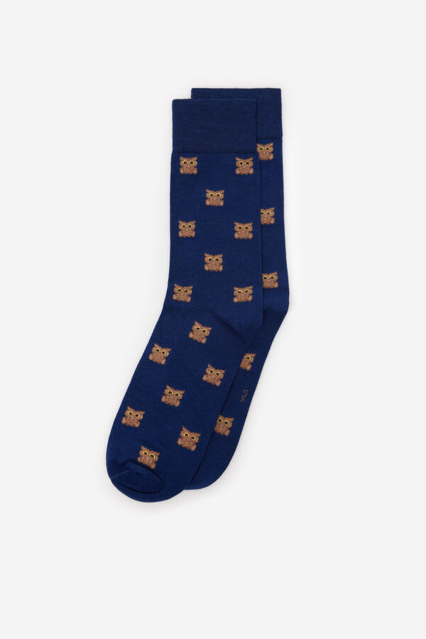 Fifty Outlet Calcetines Jacquard Algodón Navy
