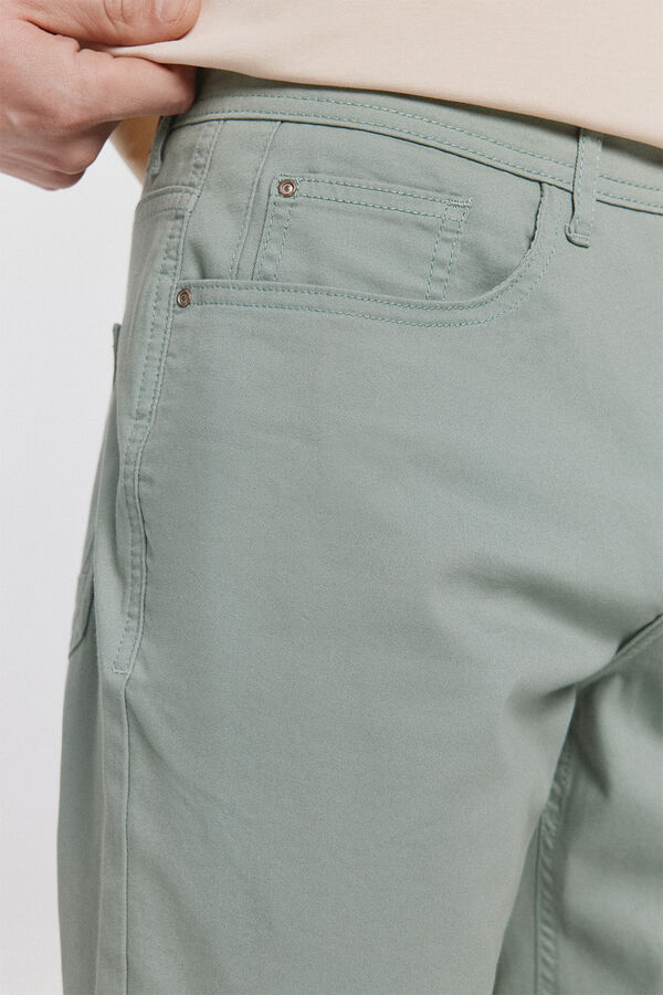 Milano Pantal&oacute;n 5 Bolsillos Kaki Oscuro