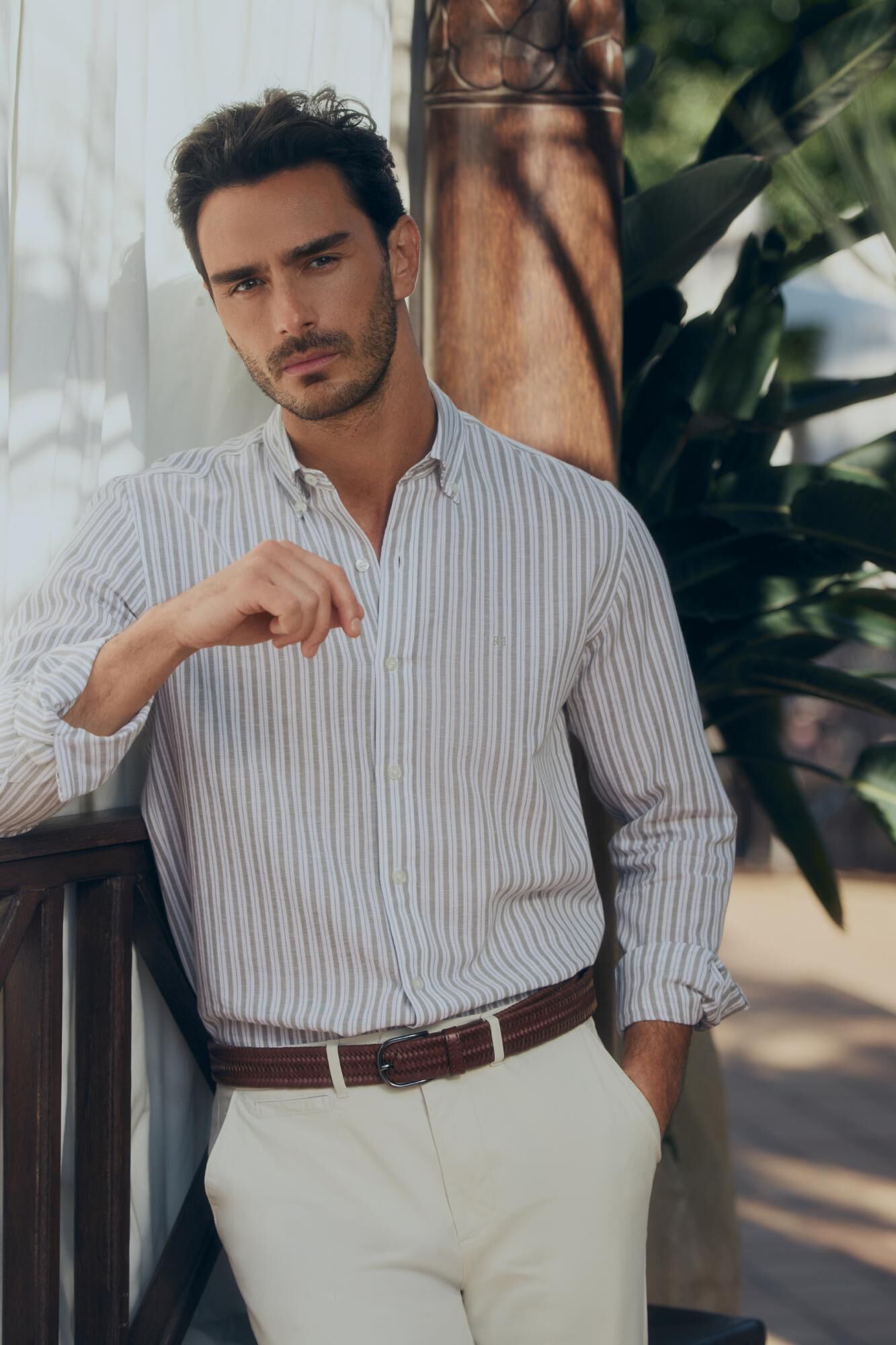 Pedro del Hierro Camisa rayas manga larga