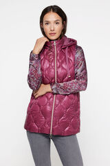 milano Colete acolchoado capuz P&uacute;rpura