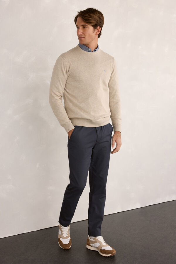 Milano Jersey Básico Redondo Beige/Camel