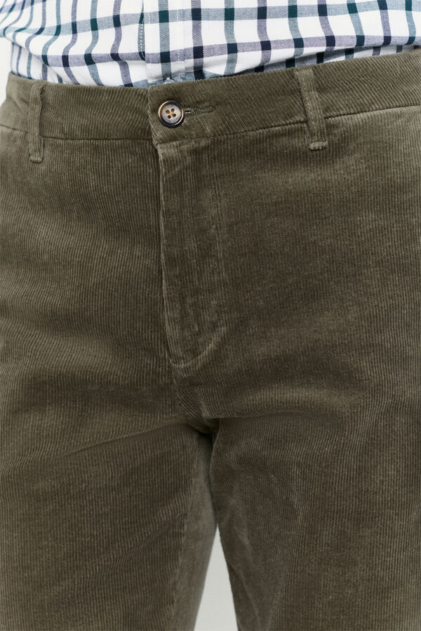 Milano Calças chino com ajuste confortável Cáqui escuro