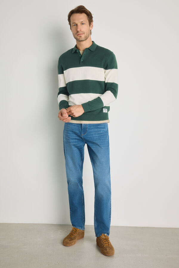 Springfield Camisola gola polo Verde