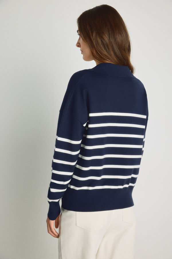 Milano Camisola gola polo Marinho