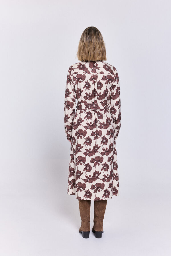 Milano Tejido midi camisero Beige