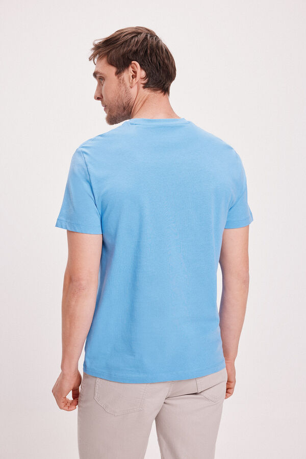 Milano Camiseta B&aacute;sica Azul