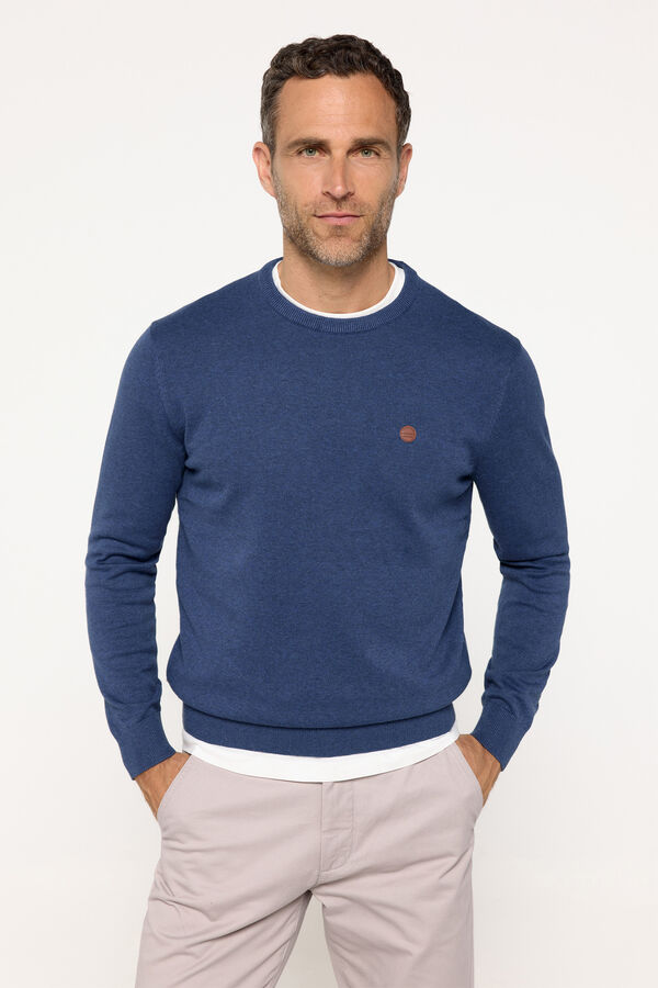 Fifty Outlet Jersey básico cuello caja Navy