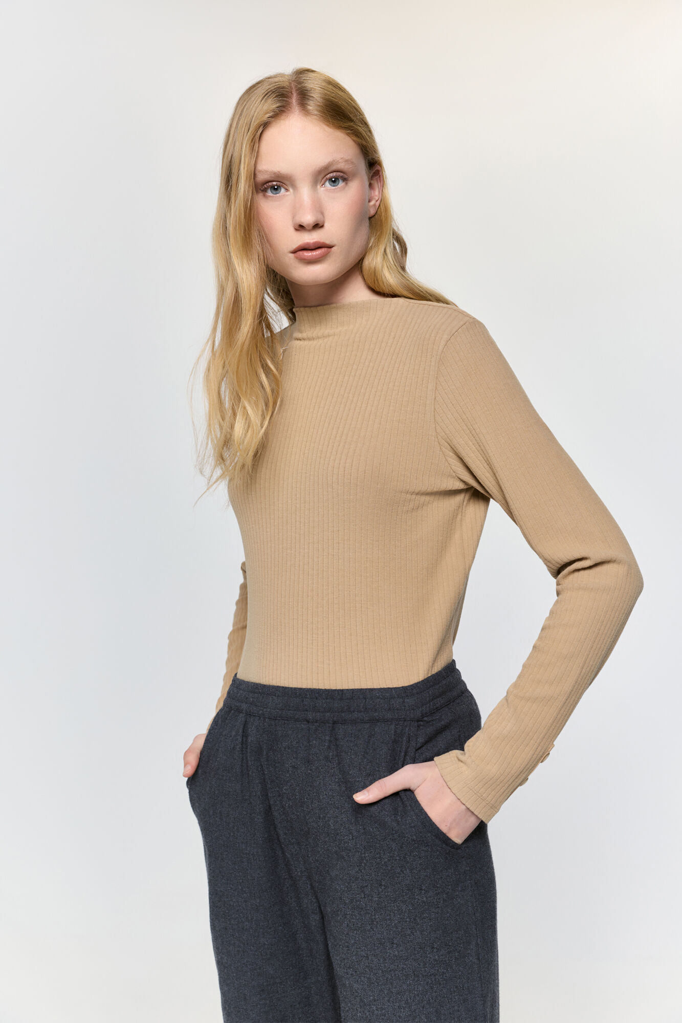 Milano Camisola com efeito veludo cotel&ecirc; de soft touch