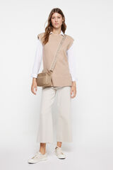 milano Colete tricot gola redonda Camel