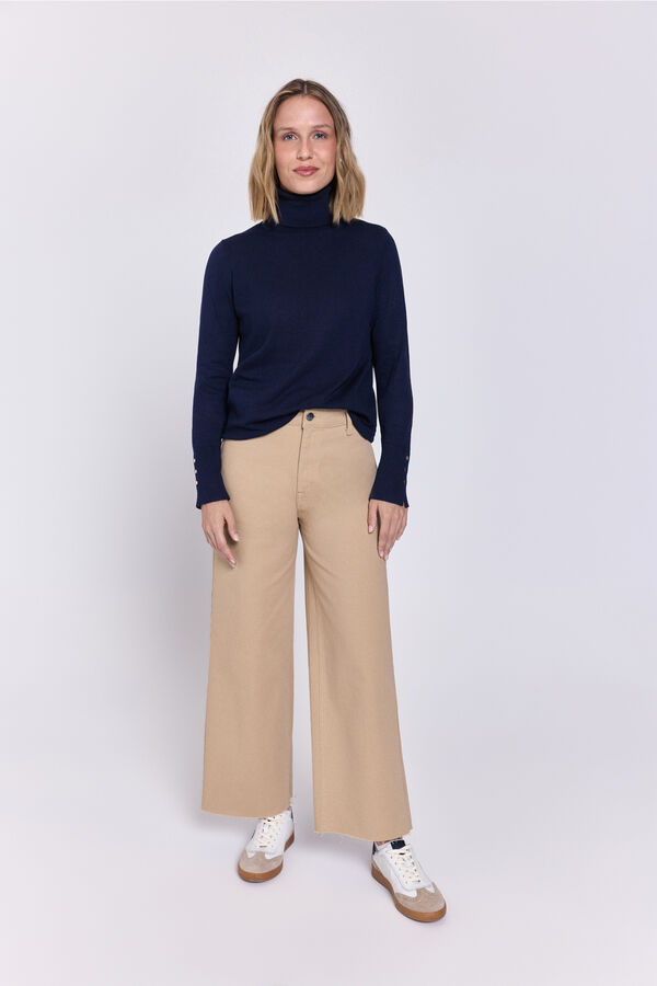 Milano Pantalón culotte tiro alto Beige/Claro