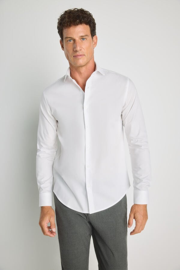 Milano Camisa de manga comprida Branco