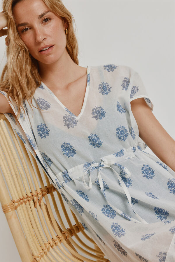 Milano Camisola larga estampada Blanco