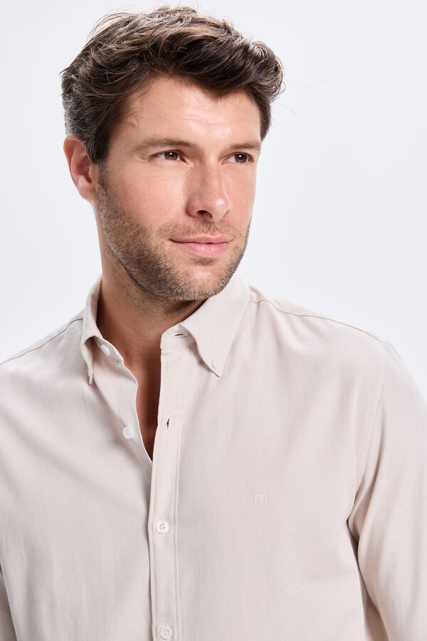 Milano Camisa Twill Lisa Bege