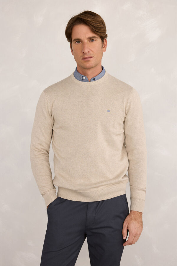 Milano Jersey Básico Redondo Beige/Camel