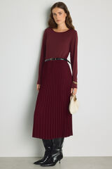 Milano Vestido cuello redondo Granate