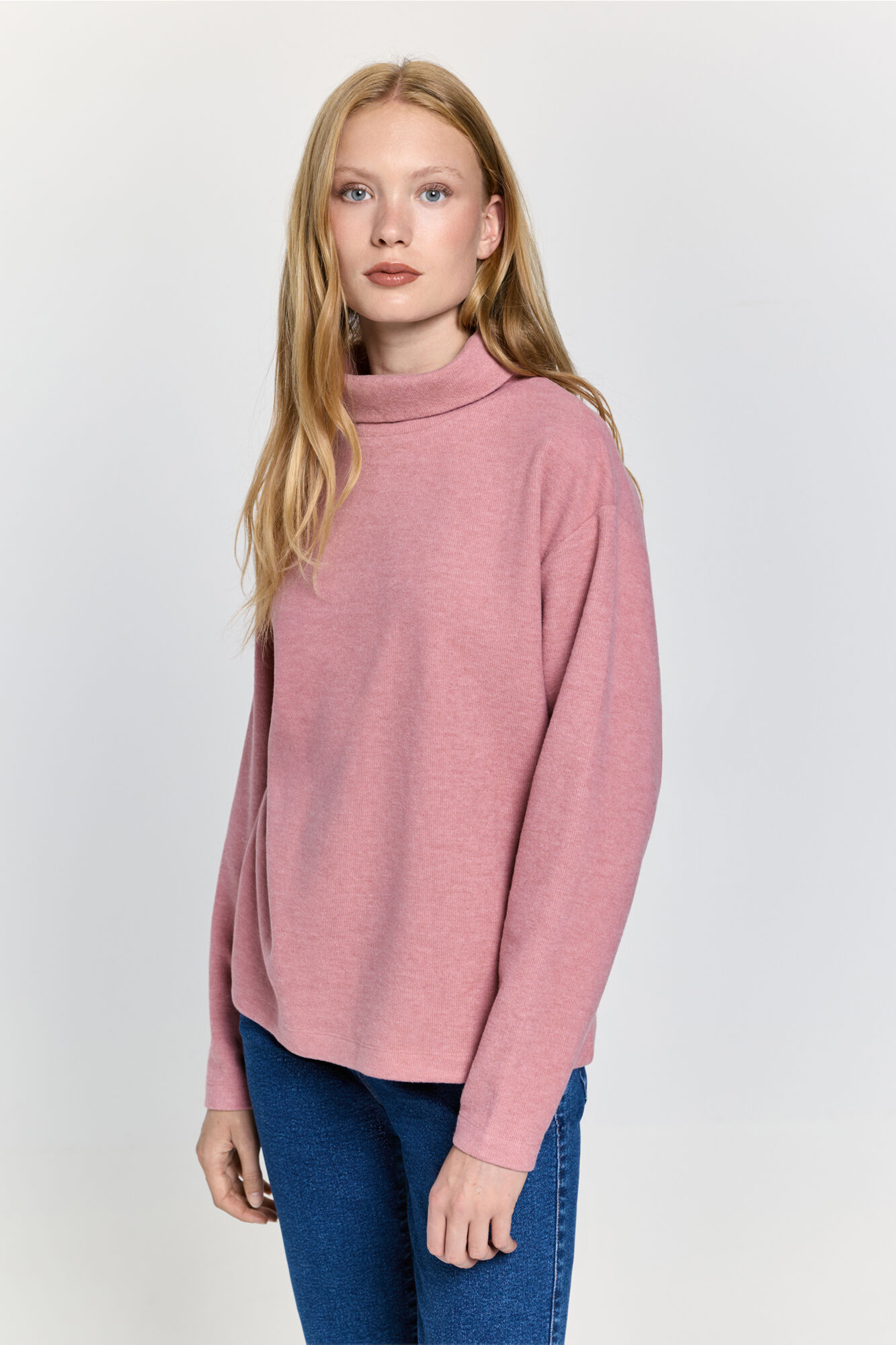 Milano Camiseta punto polar suave cuello cisne