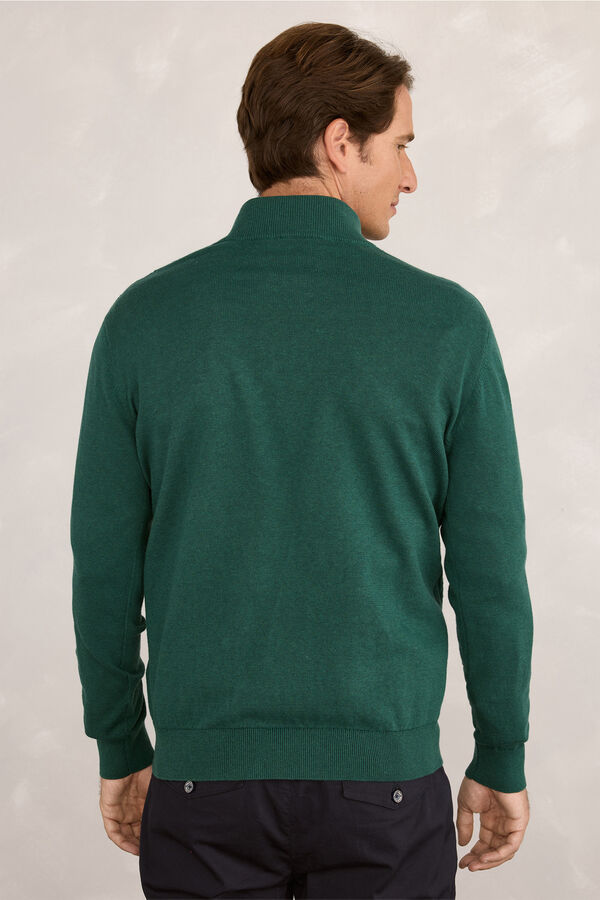 Pedro del Hierro Cardigan Half Zipper Logo Botella