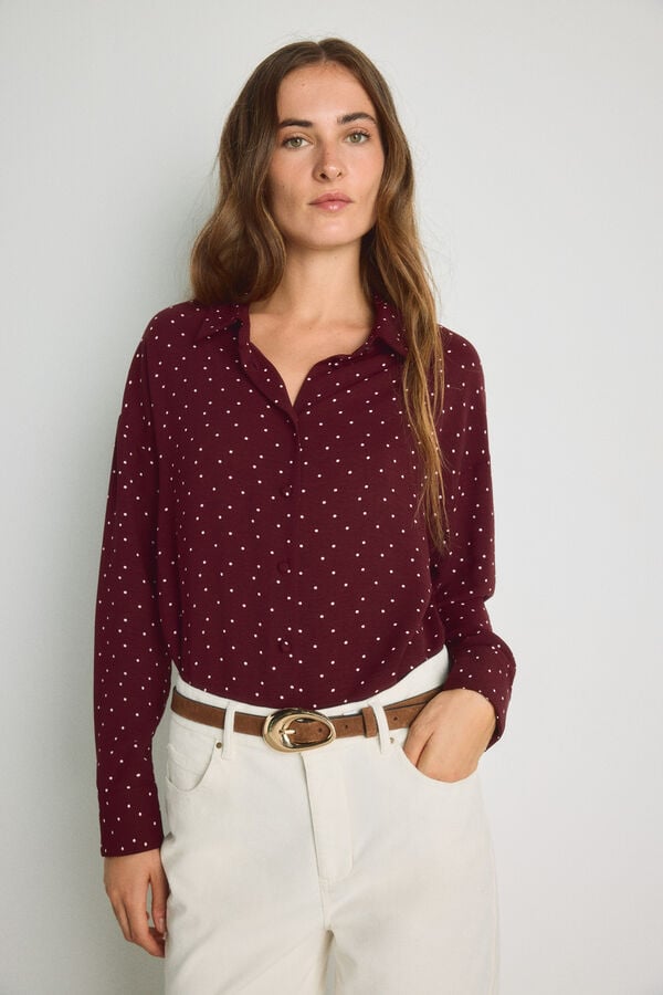 Milano Camisa estampada Bordeaux