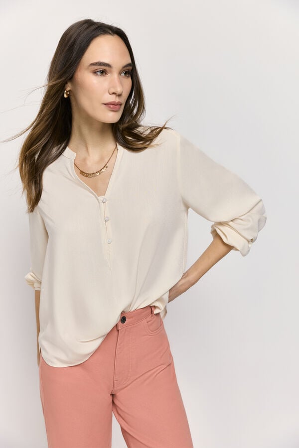 Milano Blusa escote Beige