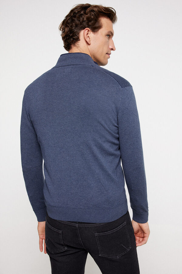 Fifty Outlet Cardigan PDH con cremallera blue