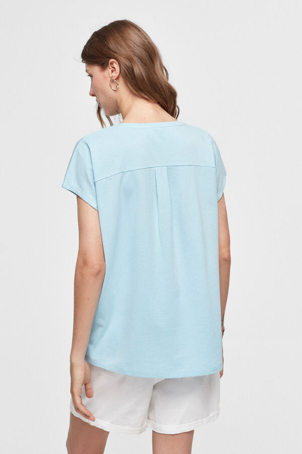 Fifty Outlet T-shirt Oversize Melange Azul