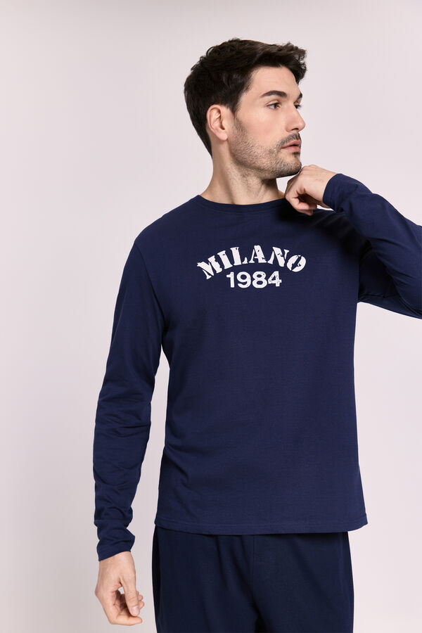 Milano Pijama com letras Marinho