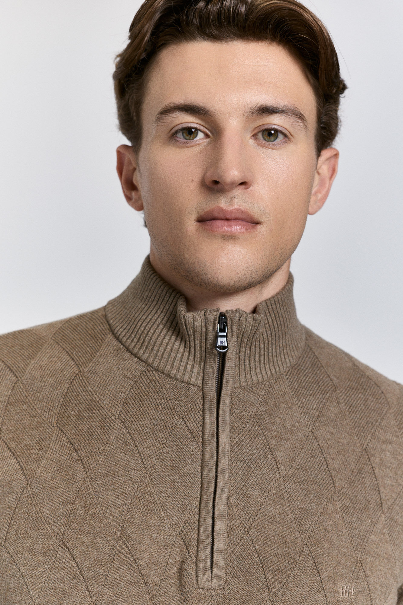 Pedro del Hierro Fecho-&Eacute;clair semitransparente e casaco de malha