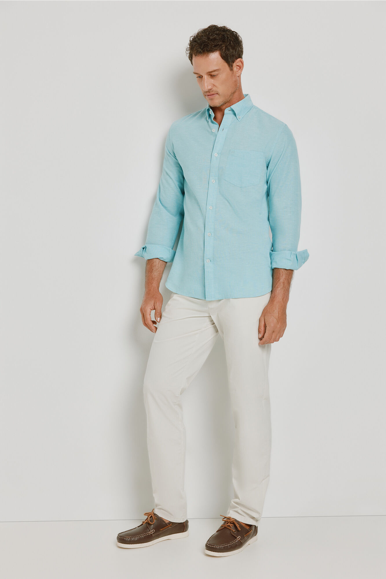 Pedro del Hierro Camisa lisa de manga comprida