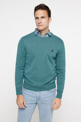Fifty Outlet Jersey cuello caja calidad algodón green water